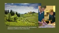 Italian landscape and Aaron learning to make gnocchi